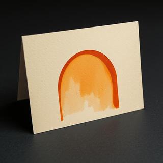 Postcard with sienna arc study