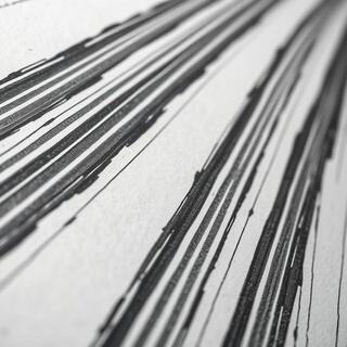 Charcoal lines in layered strokes