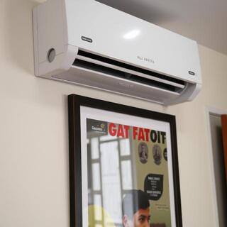 Frame near AC vent with spacers