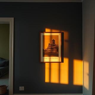 Wall catching dusk light in a Mumbai apartment