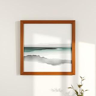 Coastline in ink, panoramic