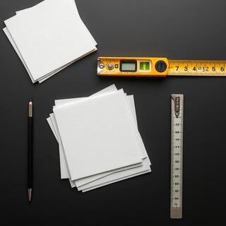 Hanging tools: tape, level, felt pads