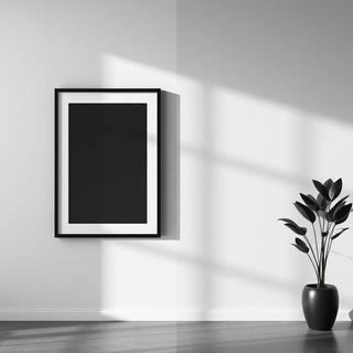 Monotone graphite poster on a cool wall