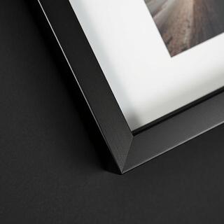 Frame corner: teak and steel samples