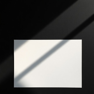 Matte paper sheet under soft light
