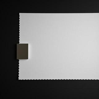 Matte white poster in brushed steel frame