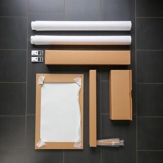 Packaging with tube and frame carton