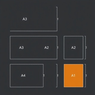 Paper grid with metric marks