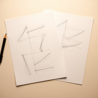 Gesture line set with fading ink